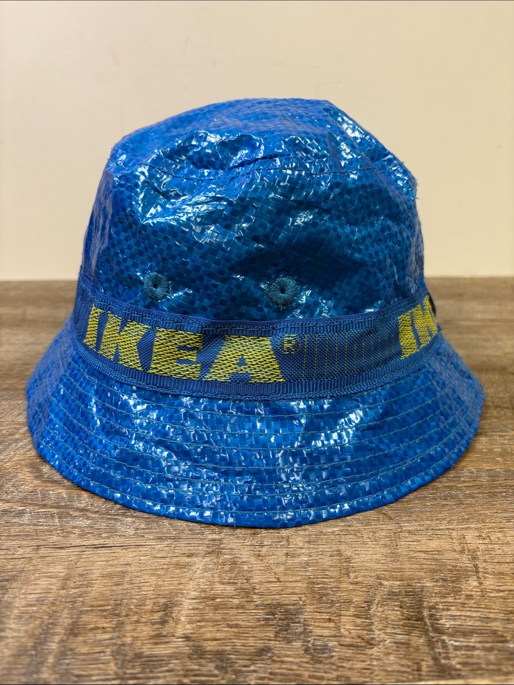 IKEA Blue Yellow Logo Tarp Bucket Hat Upcycled FRAKTA Style